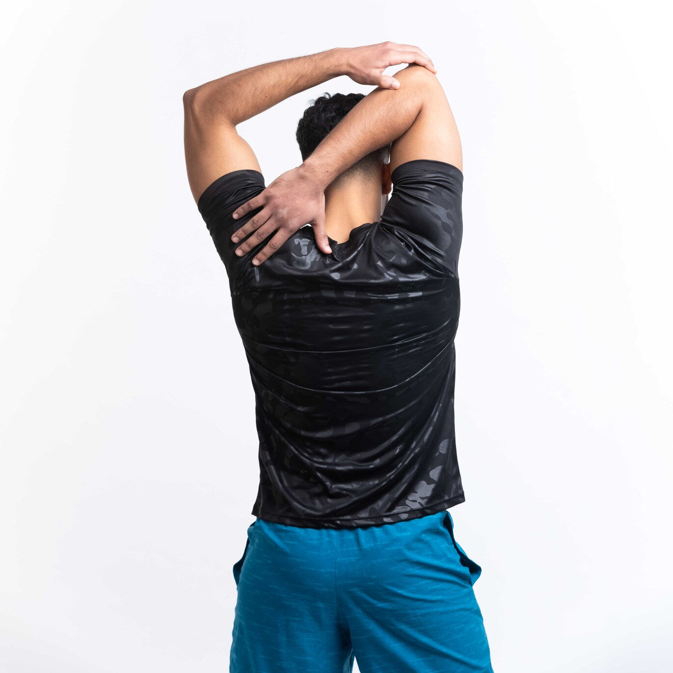 Men's Camou Polyester Tee - Blue/Black (Pack of Two)