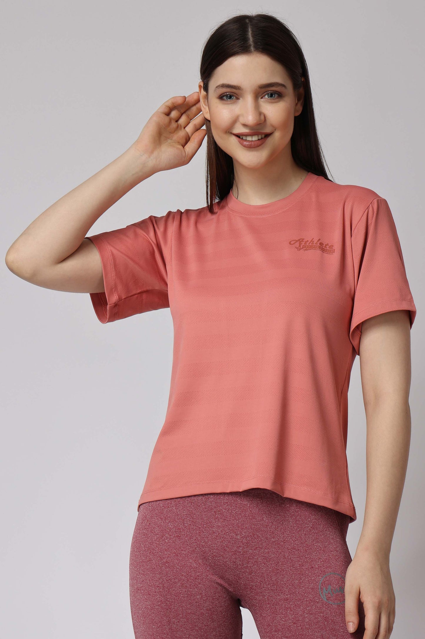 Women's Polyester Tee - Peach