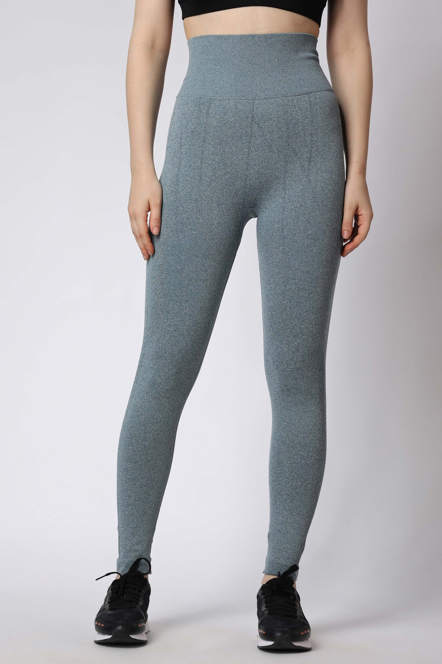 Women's Muse Seamless Leggings - Grey Blue