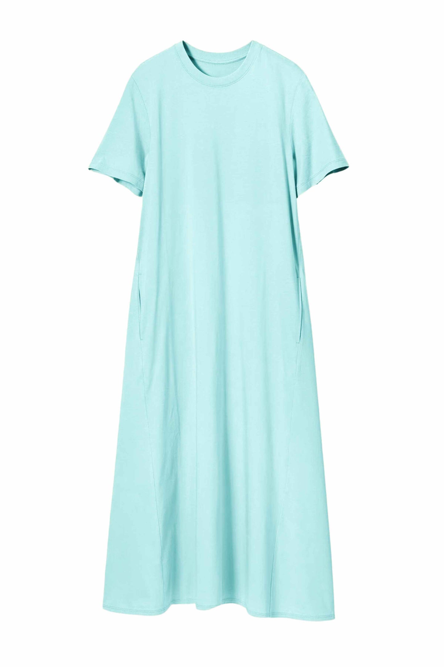 Women's Cotton Lycra Leisure Dress - Aqua