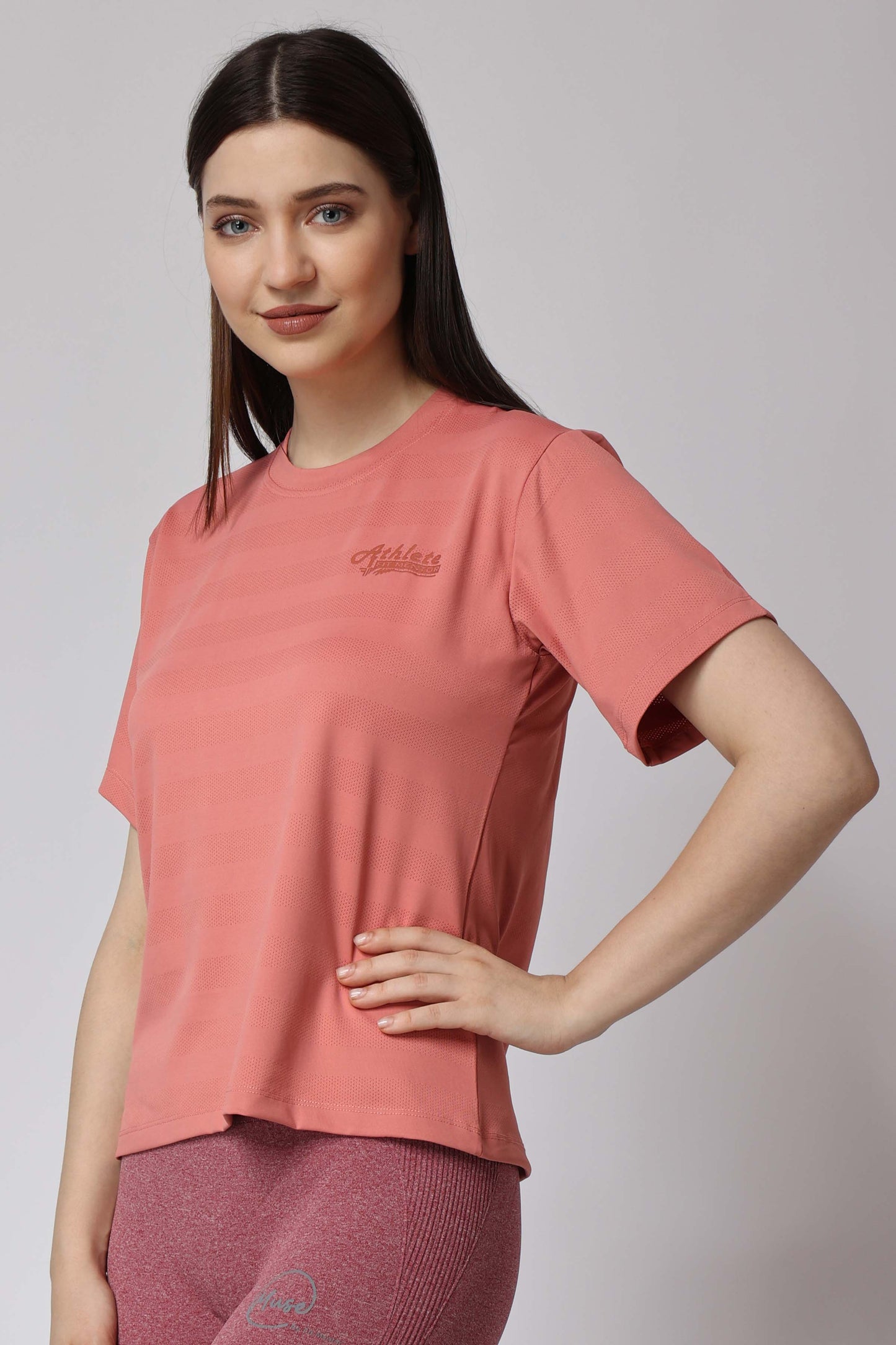 Women's Polyester Tee - Peach