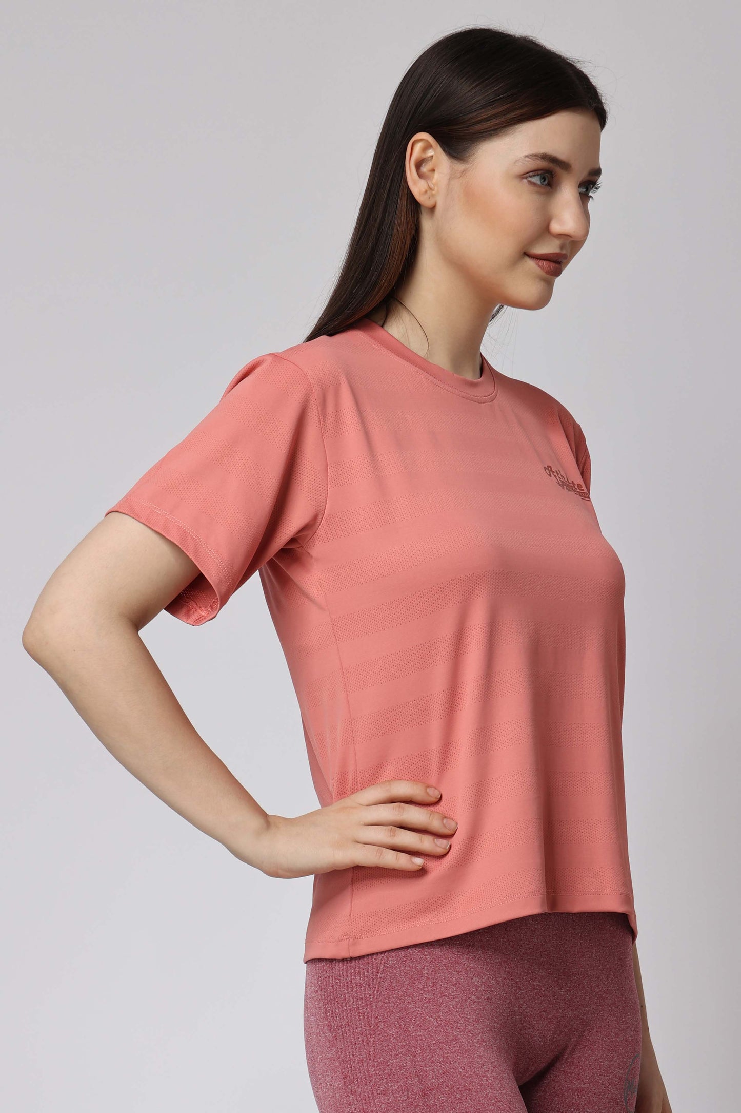 Women's Polyester Tee - Peach