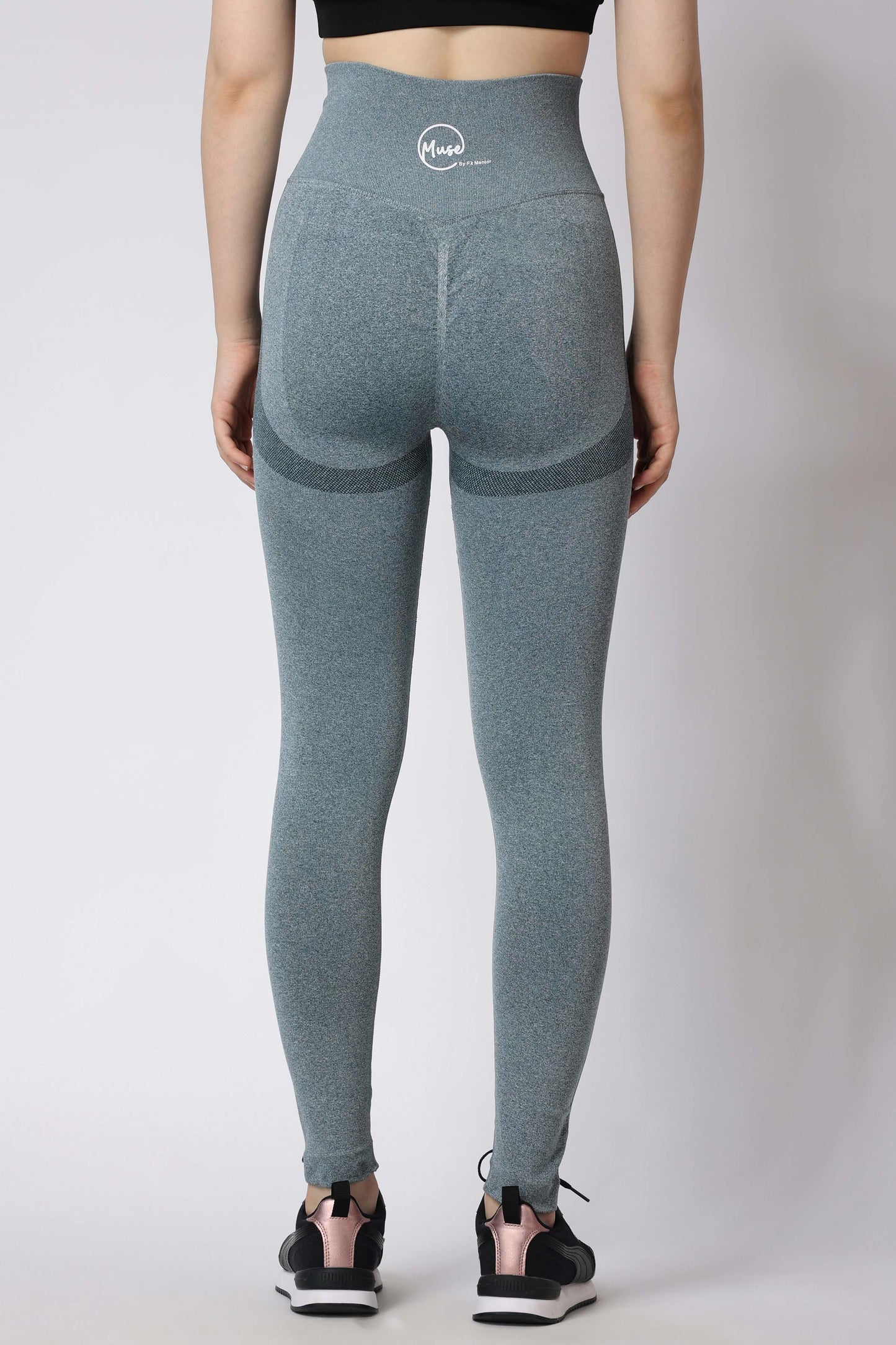 Women's Muse Seamless Leggings - Grey Blue