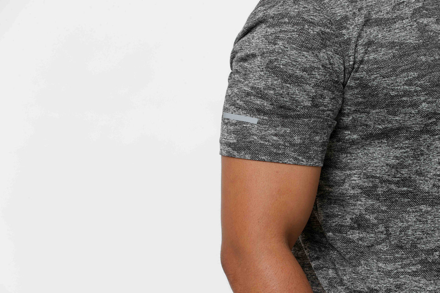 Men's Jacqaurd Workout/Training Tee - Dark Grey
