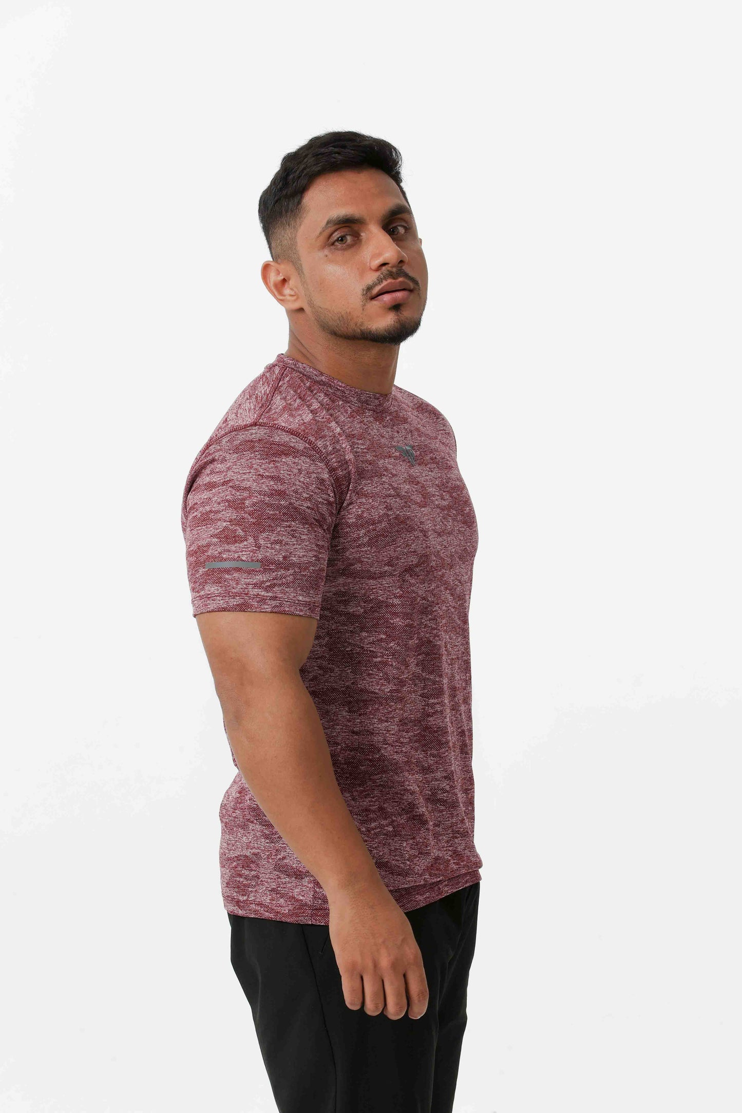 Men's Jacqaurd Workout/Training Tee - Red