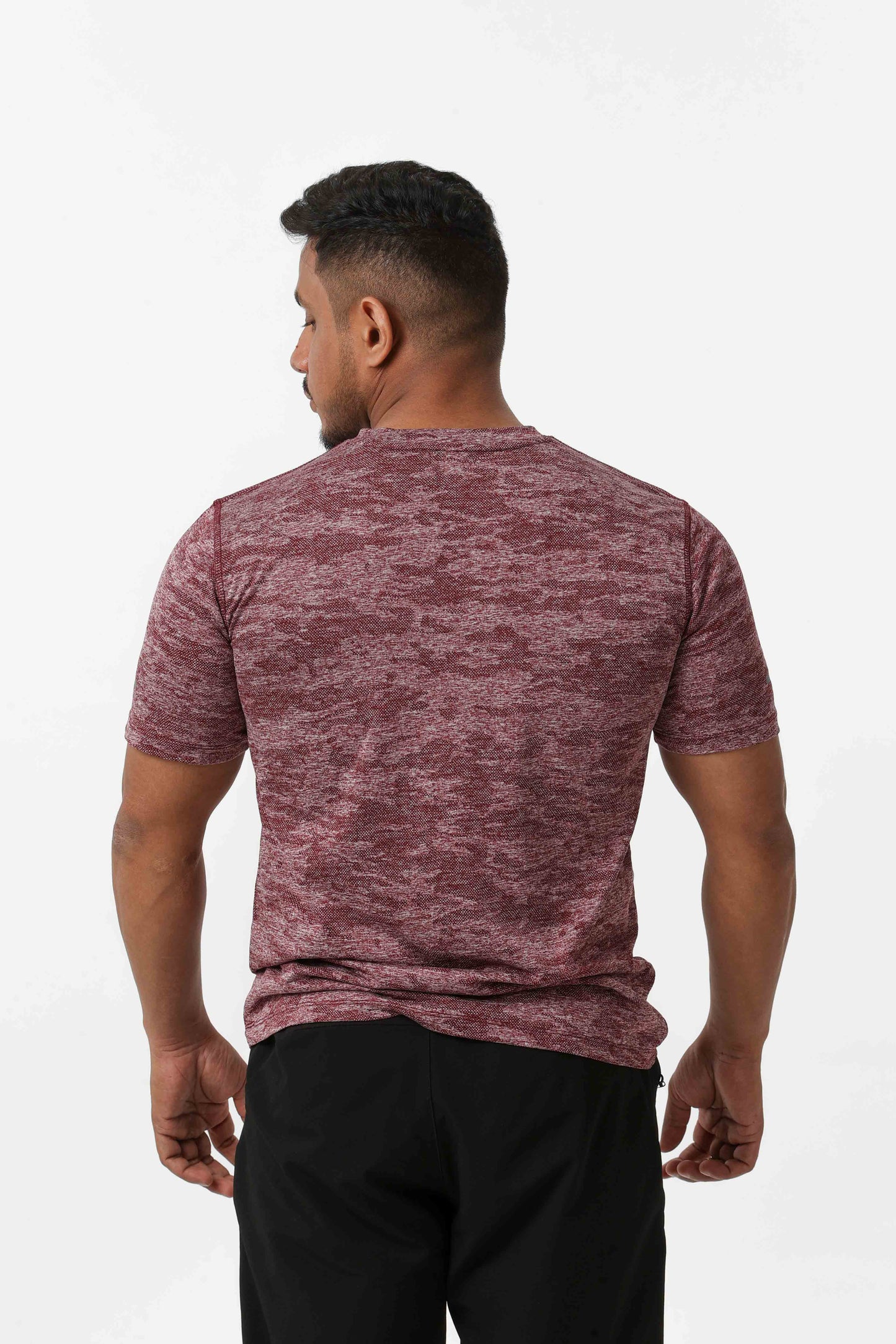 Men's Jacqaurd Workout/Training Tee - Red