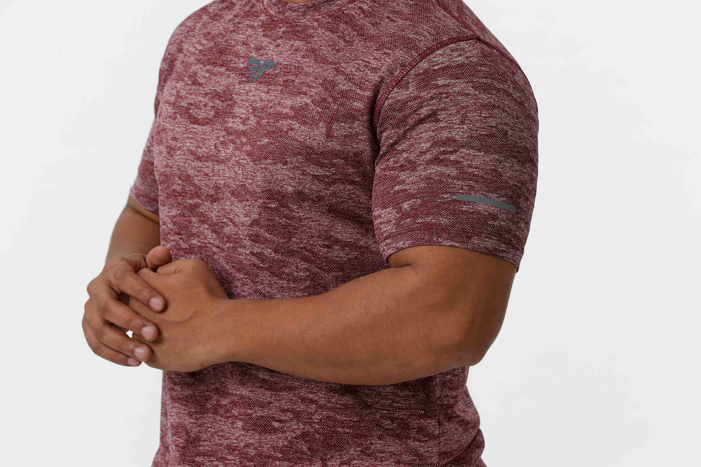 Men's Jacqaurd Workout/Training Tee - Red