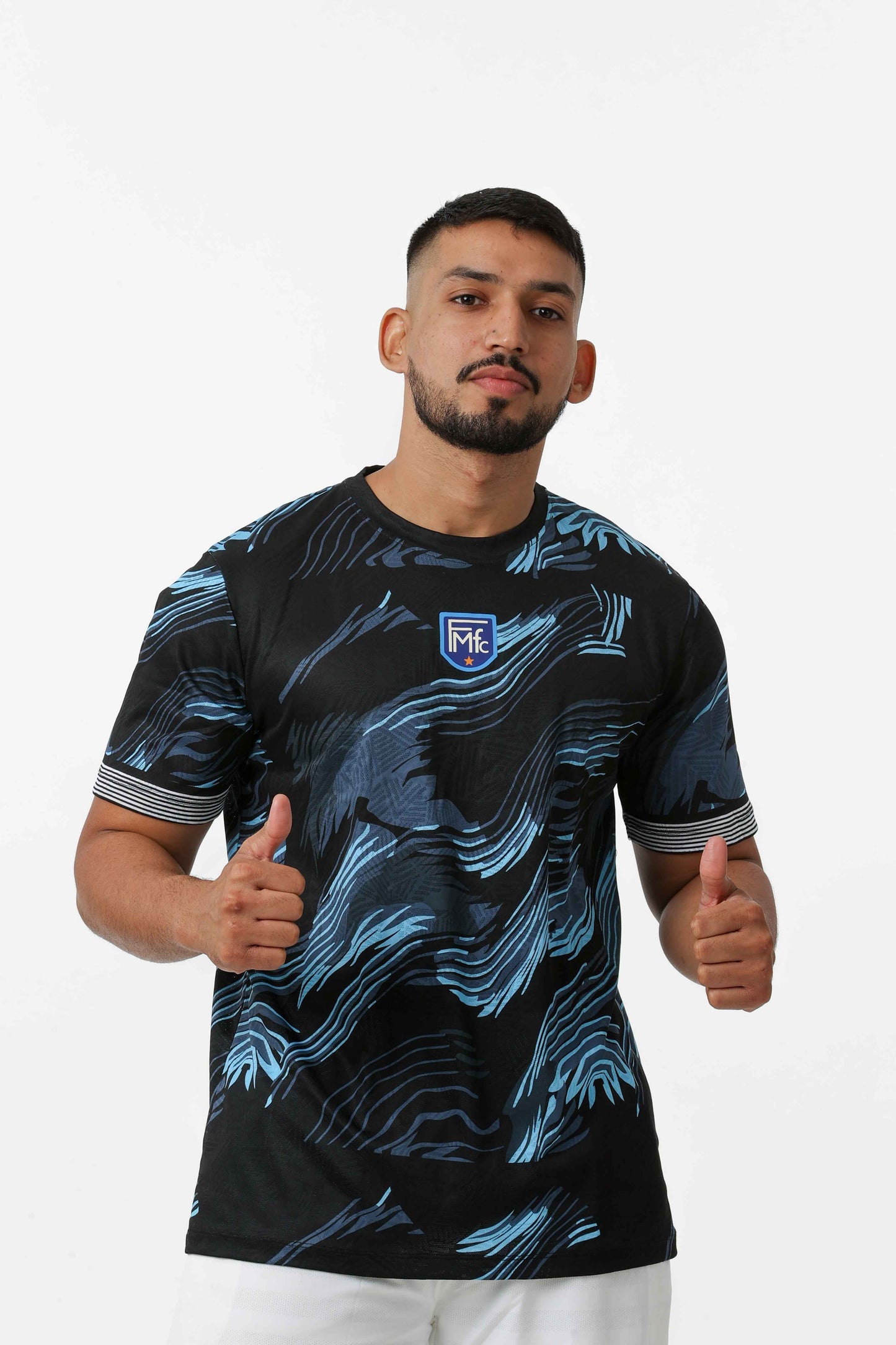 Unisex Customised Sports Jersey - Blue Waves
