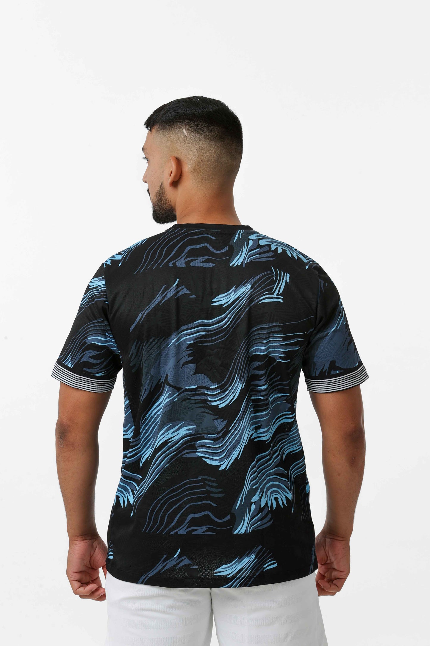 Unisex Customised Sports Jersey - Blue Waves