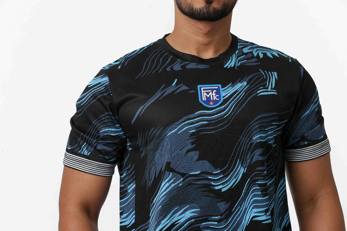 Unisex Customised Sports Jersey - Blue Waves