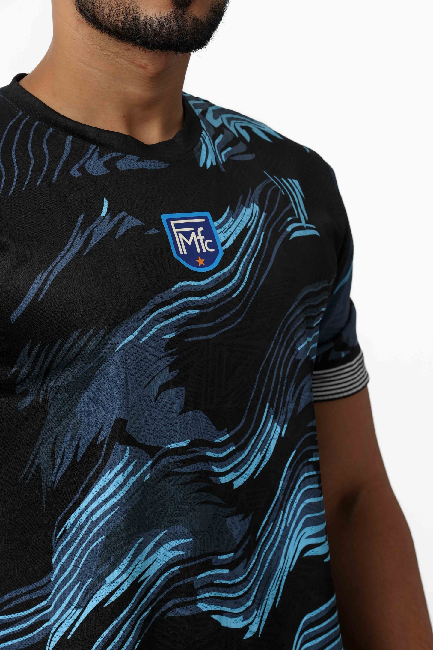 Unisex Customised Sports Jersey - Blue Waves