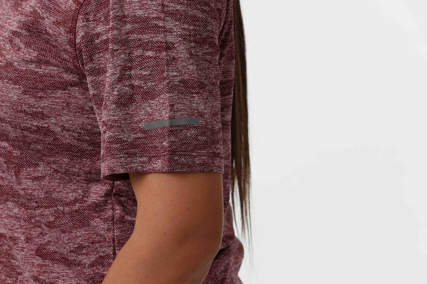Women's Jacqaurd Workout/Training Tee - Red