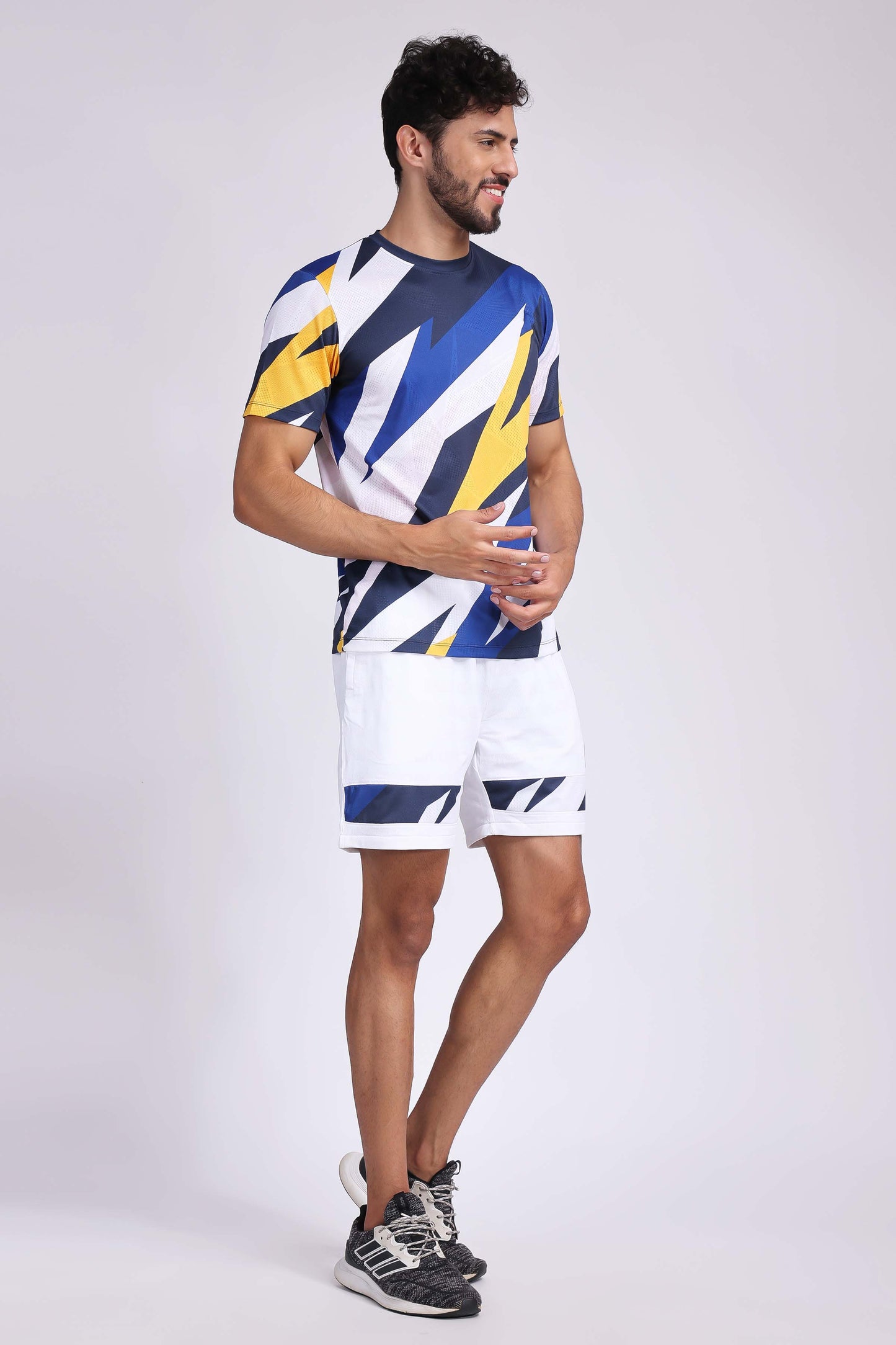 Men's Topaz Badminton Coord Set - White/Yellow
