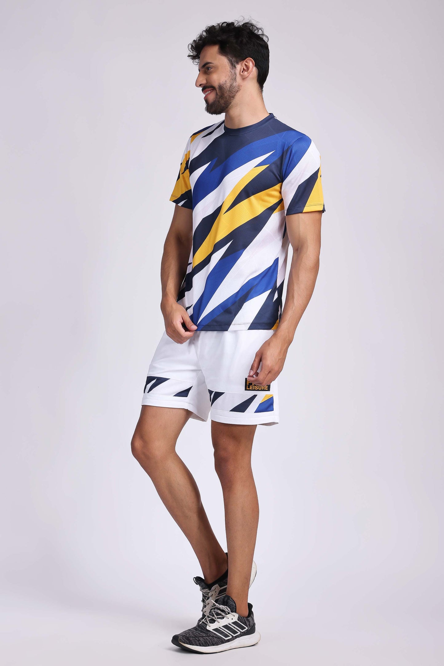 Men's Topaz Badminton Coord Set - White/Yellow