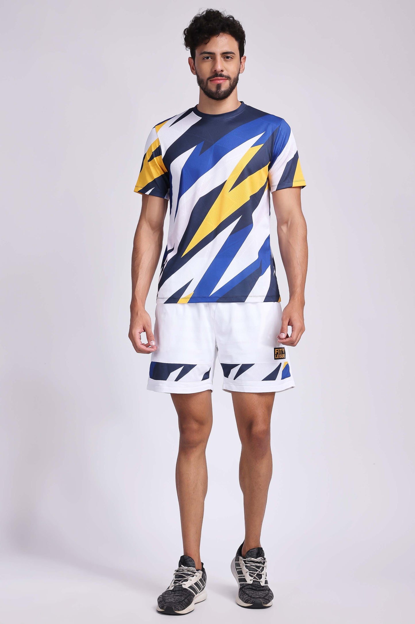 Men's Topaz Badminton Coord Set - White/Yellow