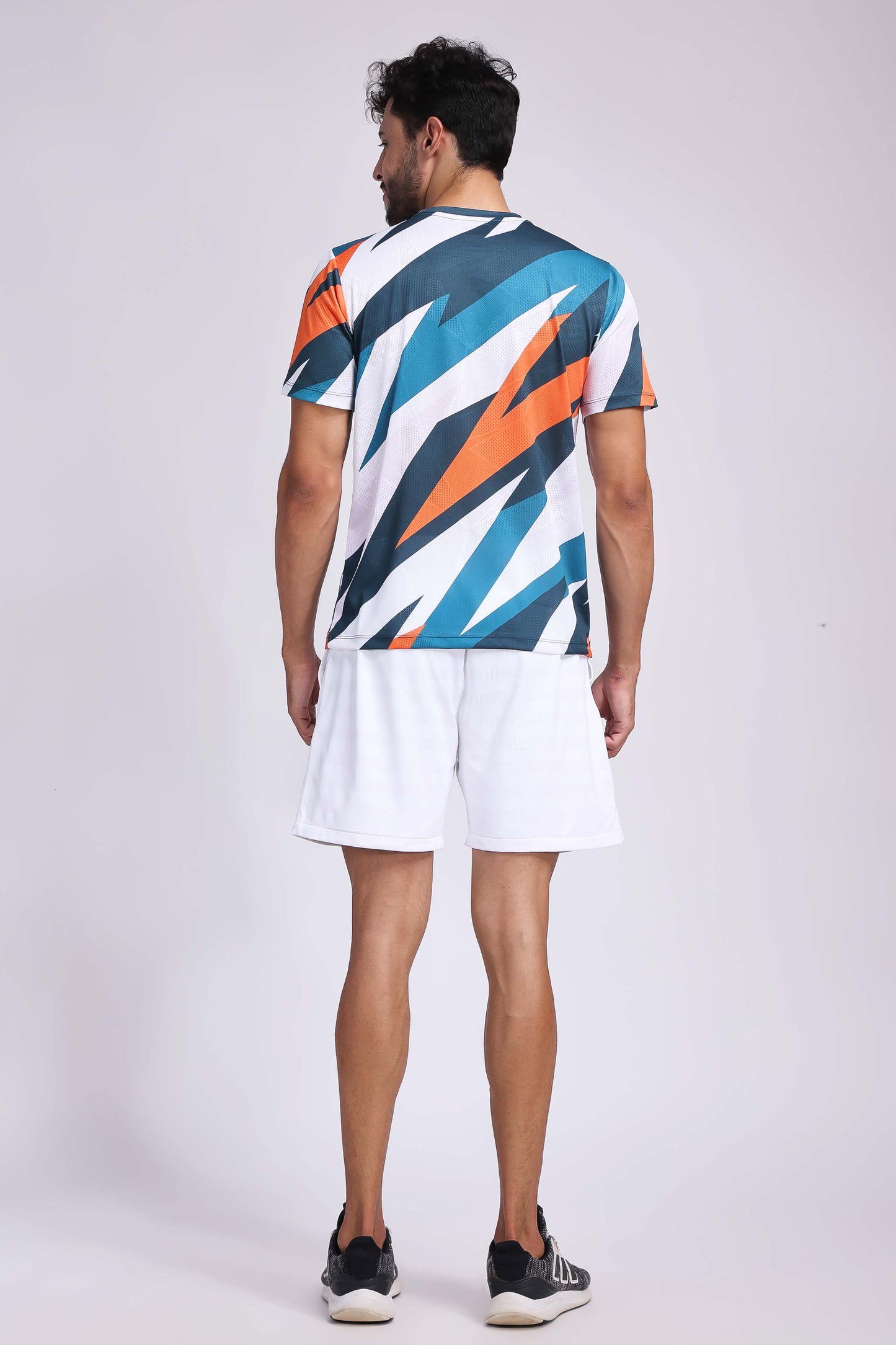 Men's Pyrite Tennis Coord Set - White/Orange