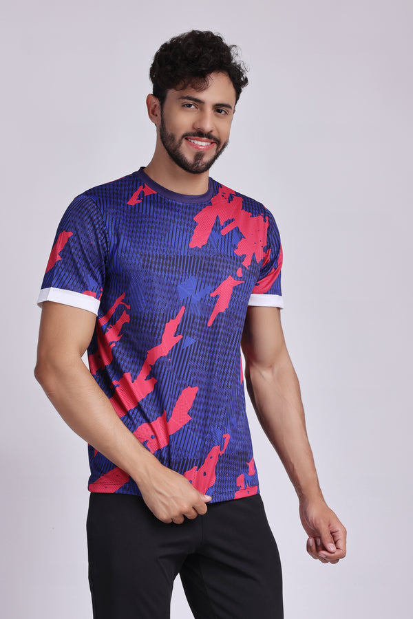Men's Azurite Badminton Tee - Purple