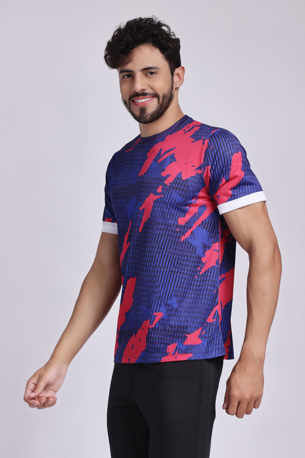 Men's Azurite Badminton Tee - Purple