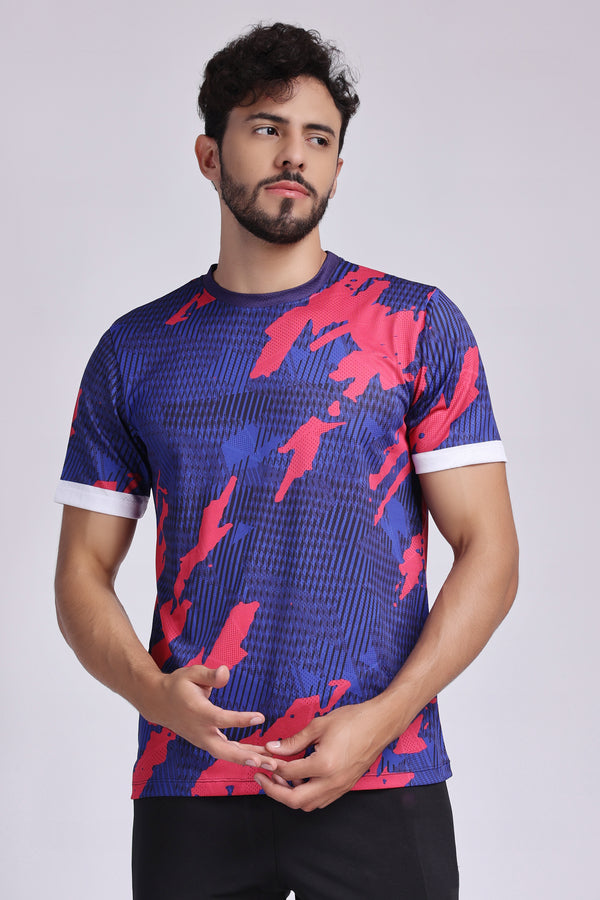 Men's Azurite Badminton Tee - Purple