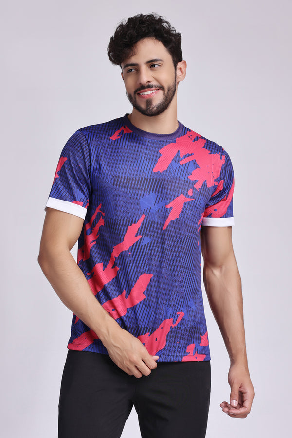 Men's Azurite Badminton Tee - Purple