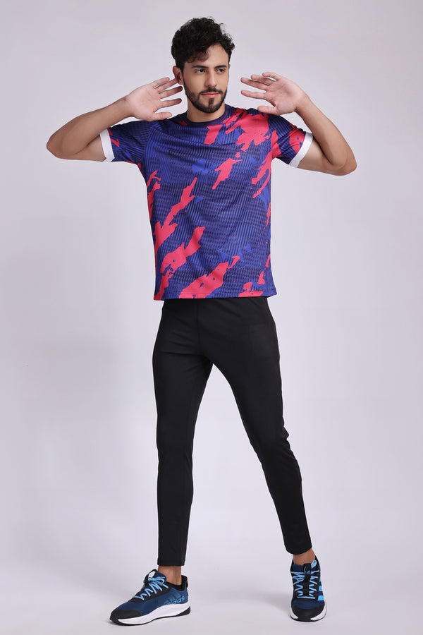 Men's Azurite Badminton Tee - Purple