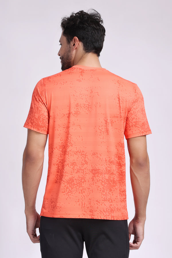 Men's Training/Workout Tee - Neon Orange