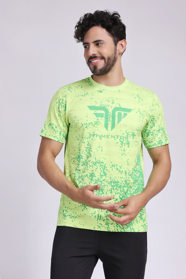 Men's Training/Workout Tee - Neon Green