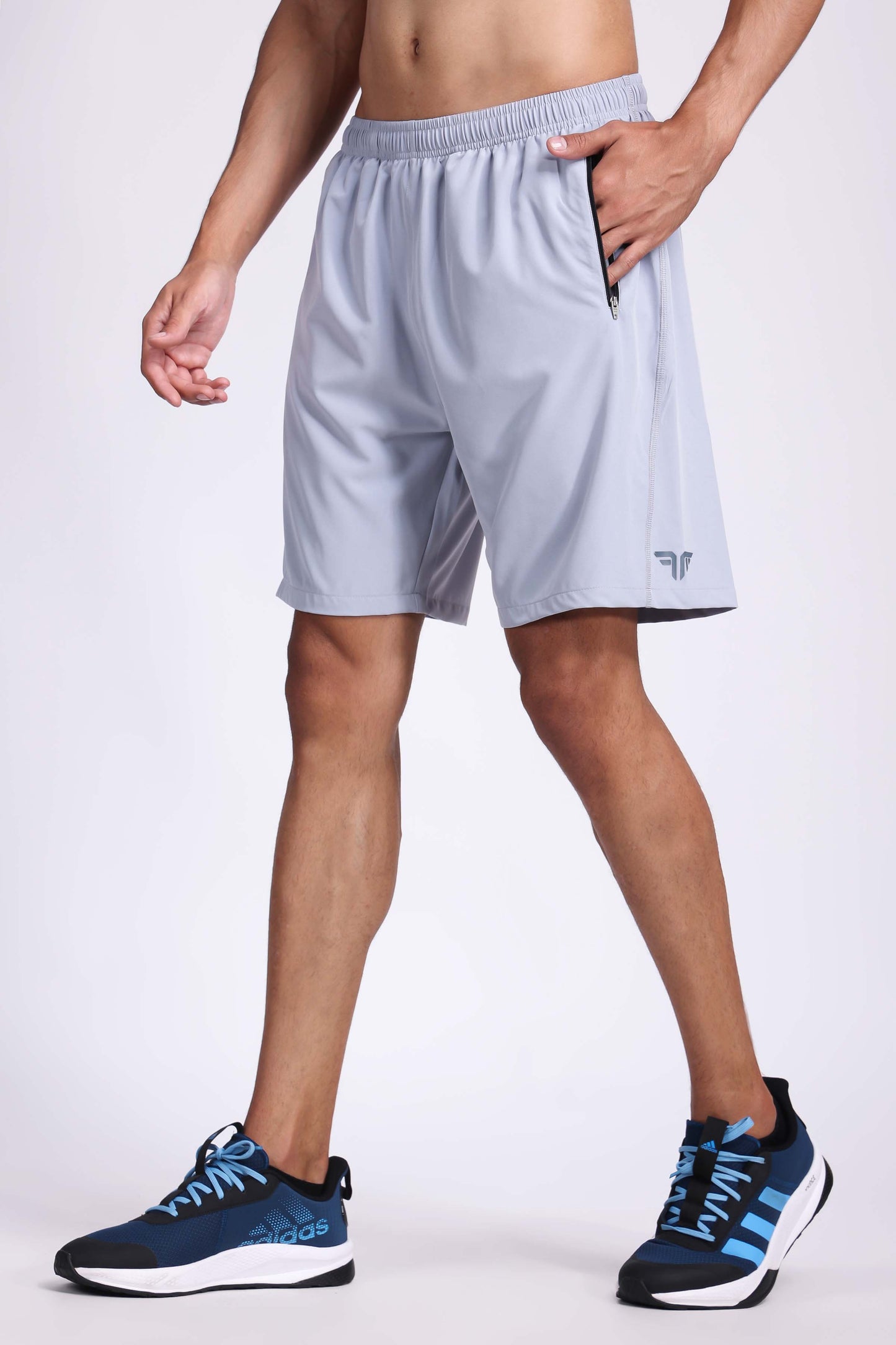 Men's Lycra Training Shorts - Light Grey