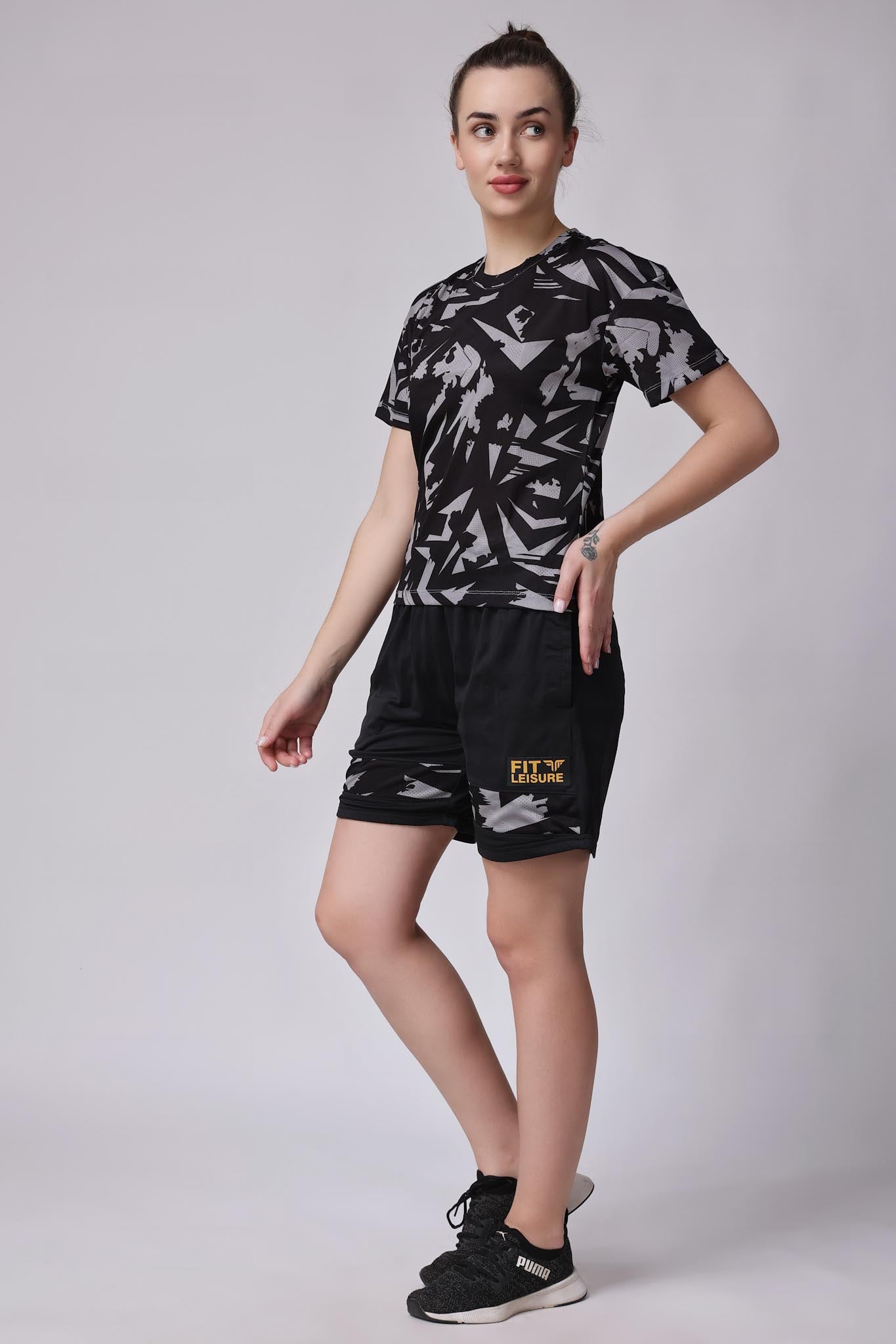Women's Onyx Tennis Coord Set - Black