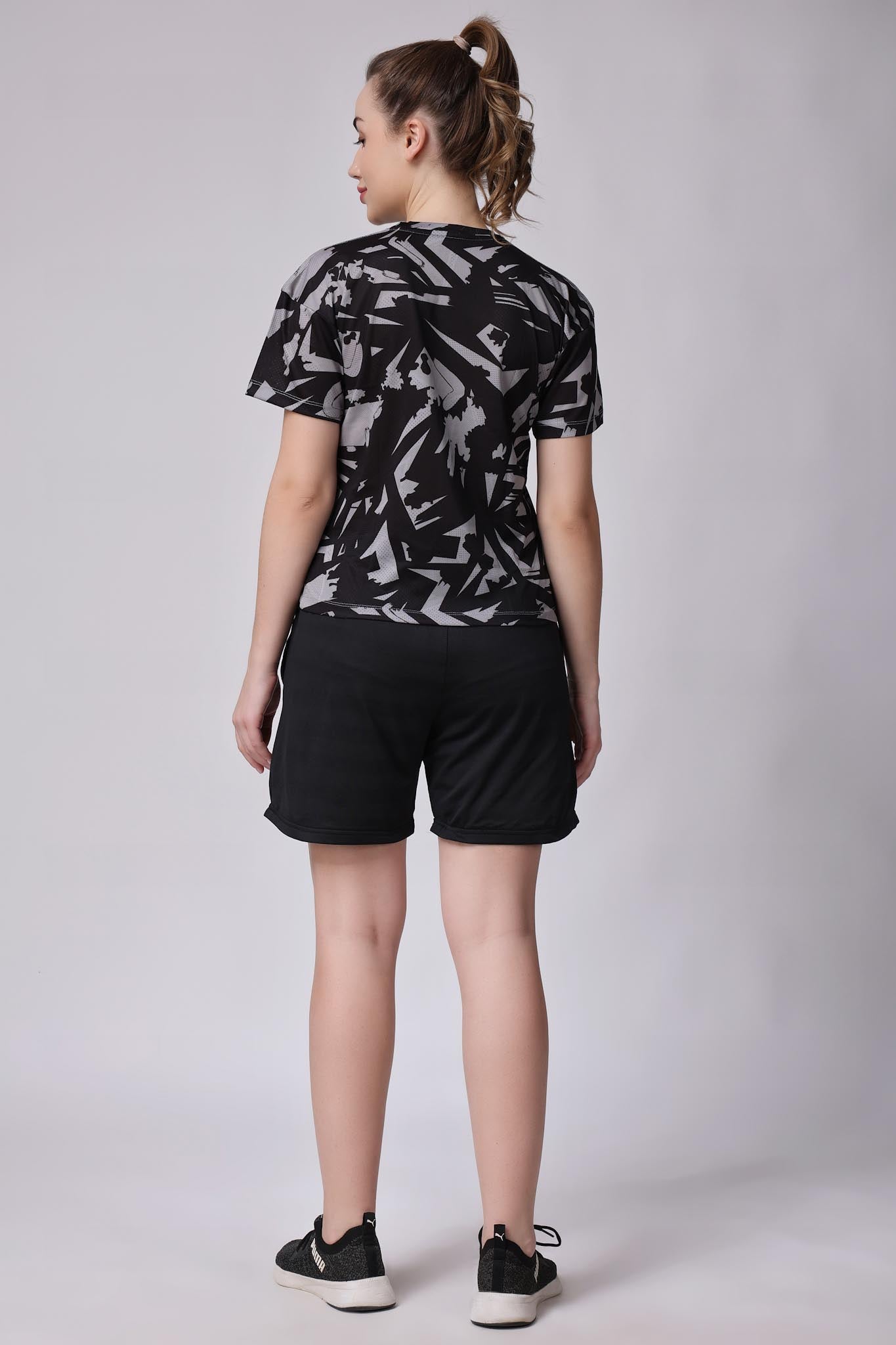 Women's Onyx Tennis Coord Set - Black