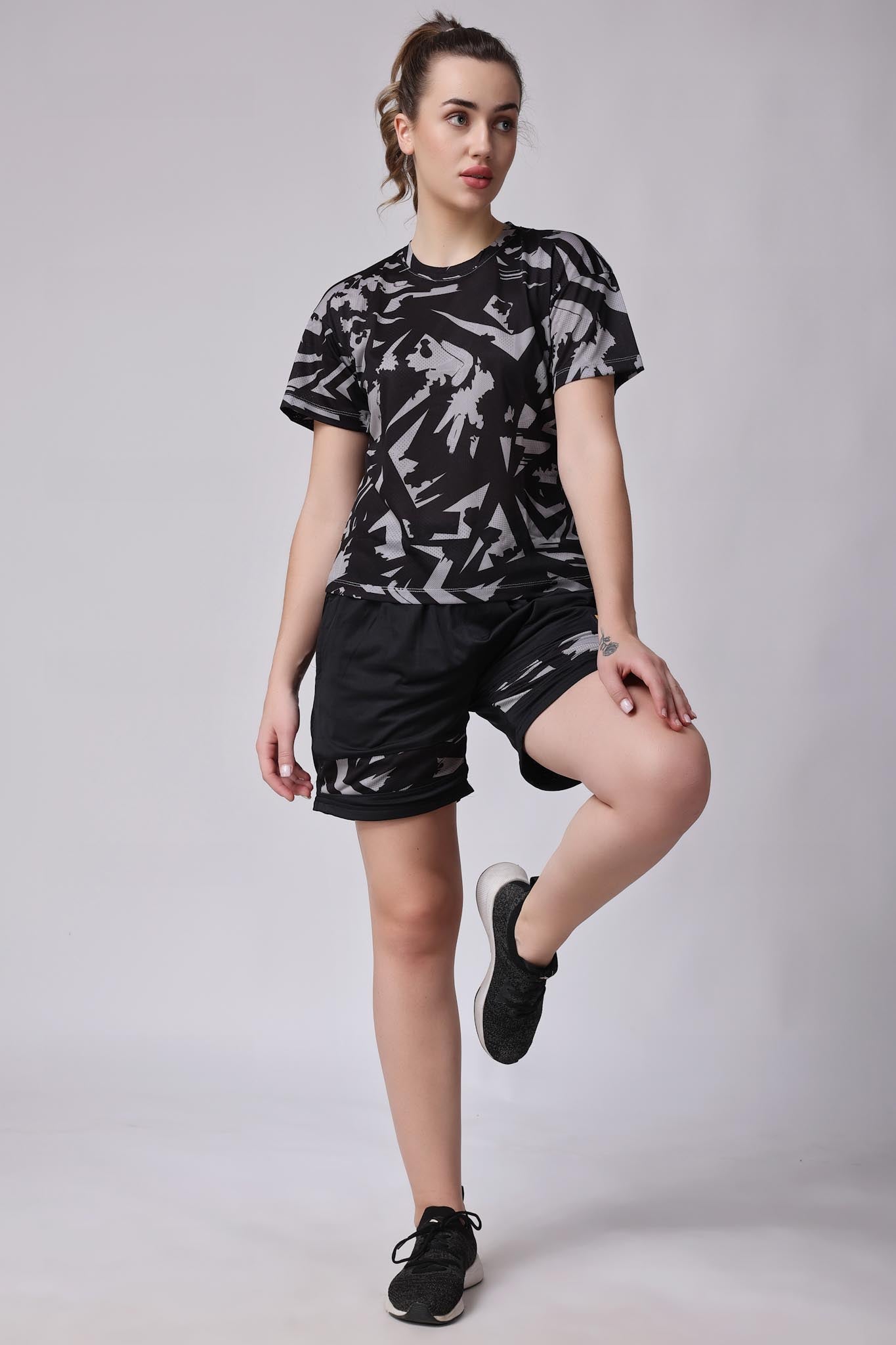 Women's Onyx Tennis Coord Set - Black