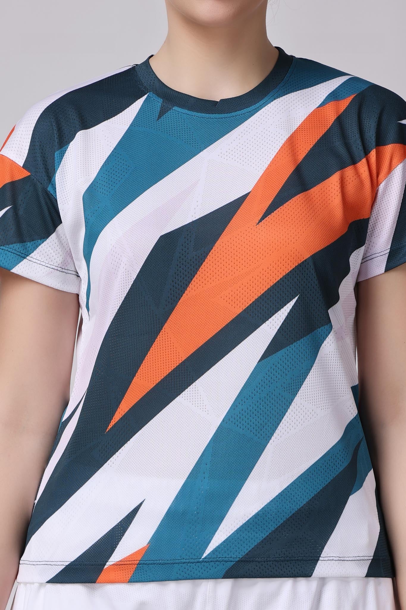 Women's Pyrite Tennis Coord Set - White/Orange