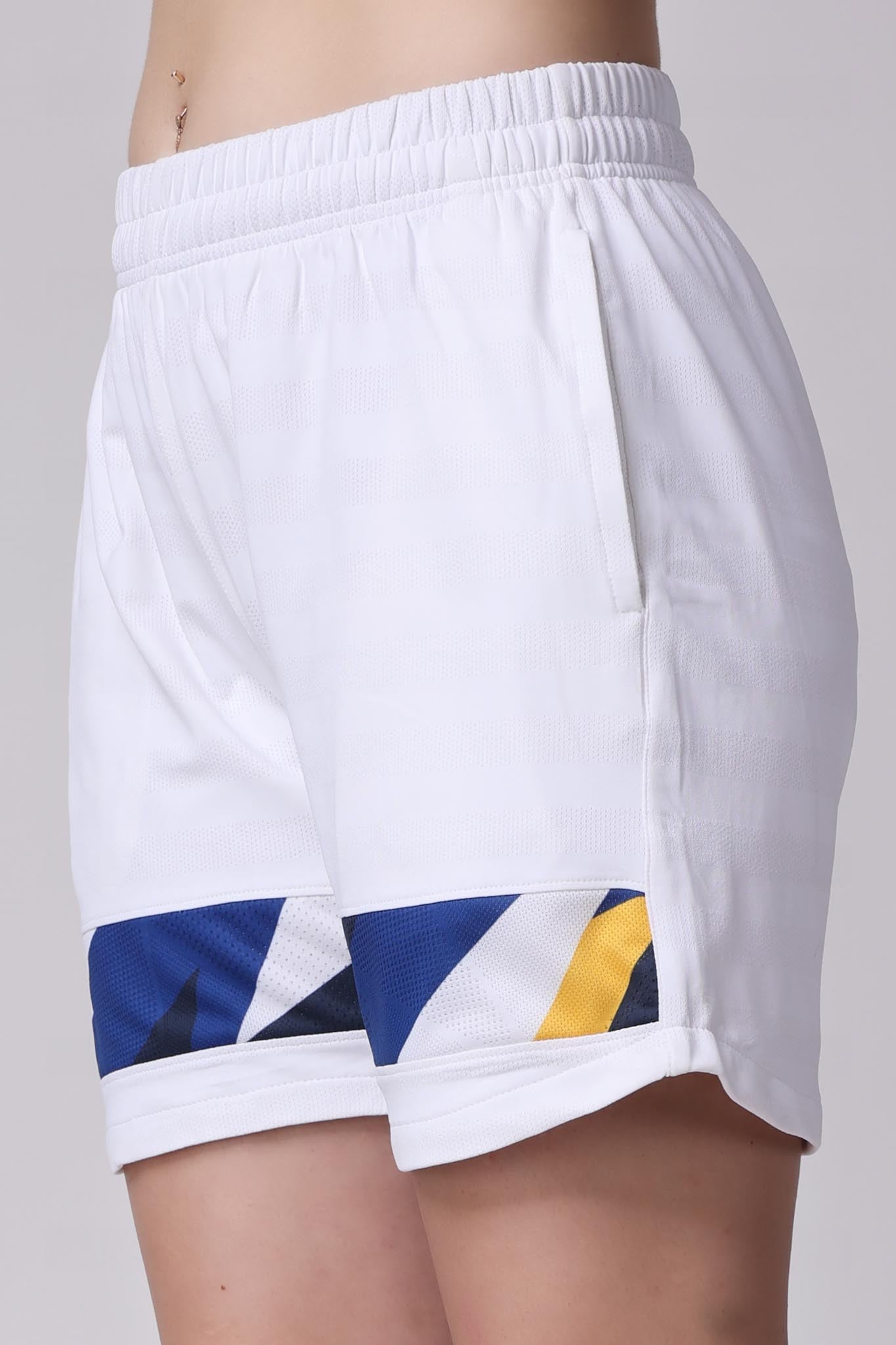 Women's Topaz Badminton Shorts - White/Yellow