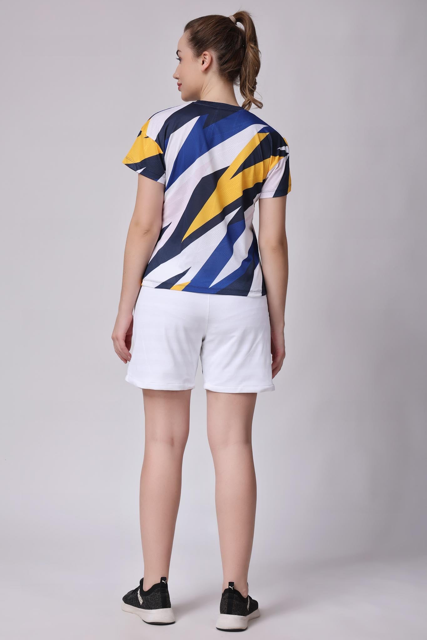 Women's Topaz Badminton Coord Set - White/Yellow