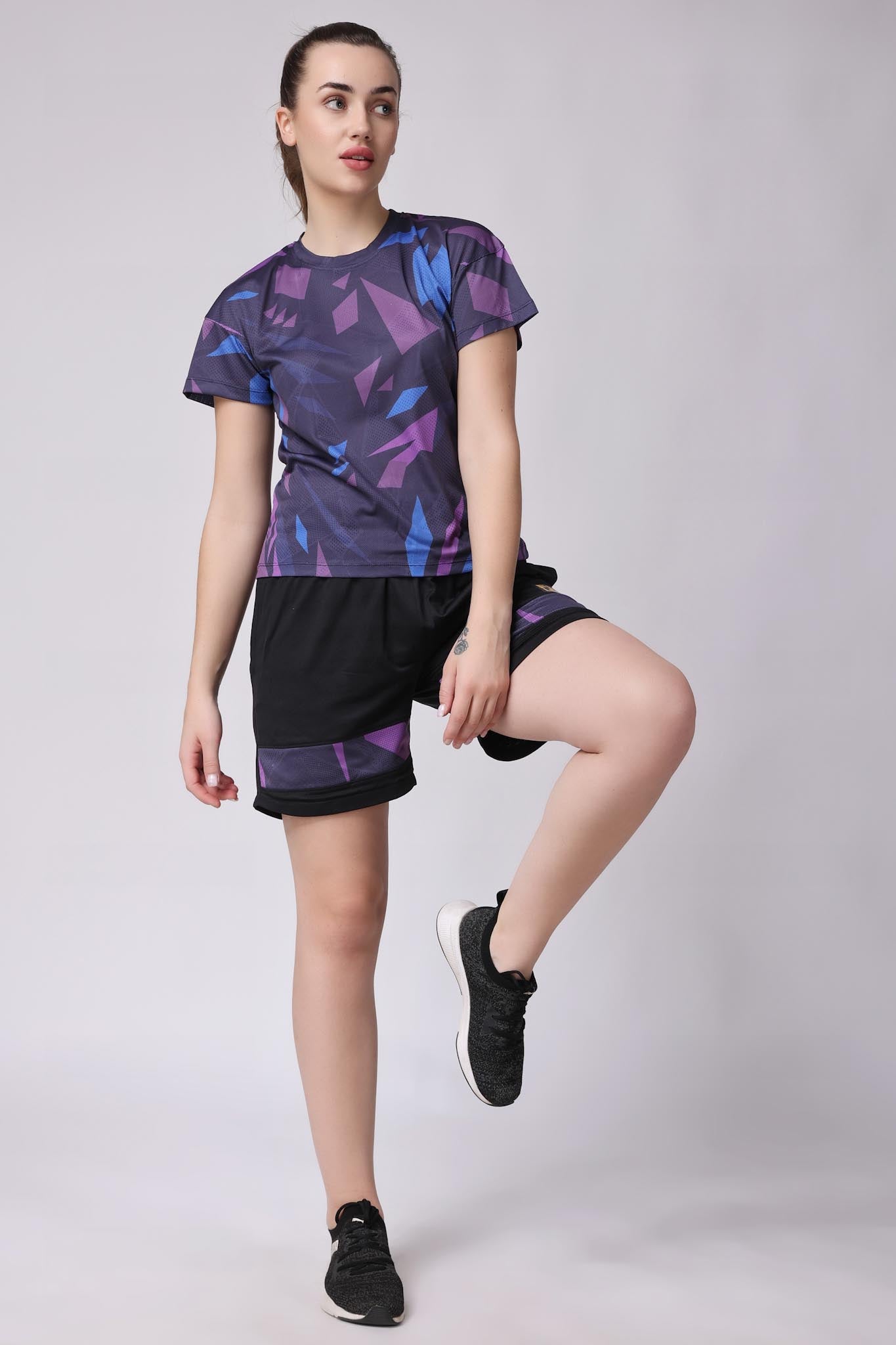 Women's Sapphire Badminton Shorts - Dark Purple