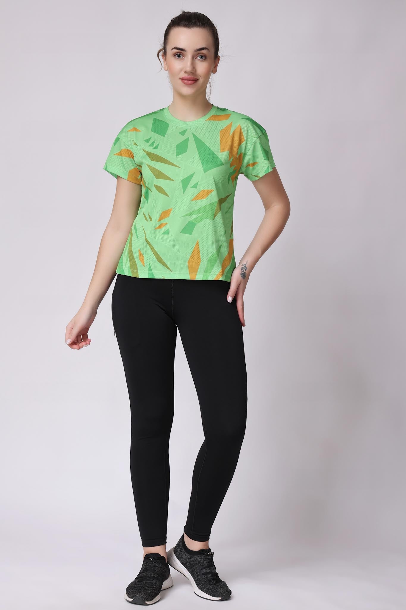 Women's Agate Tennis Tee - Neon Green