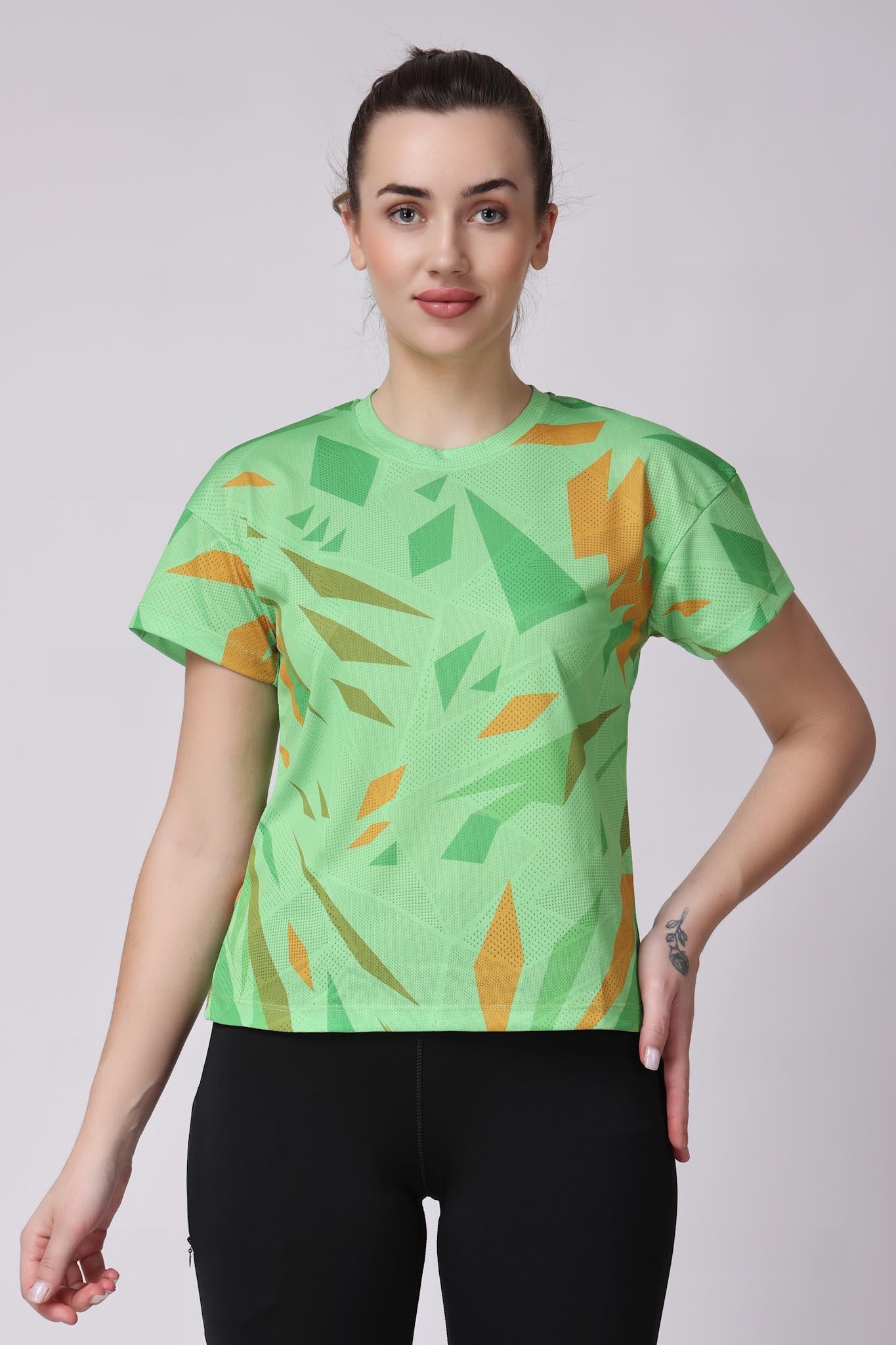 Women's Agate Tennis Tee - Neon Green