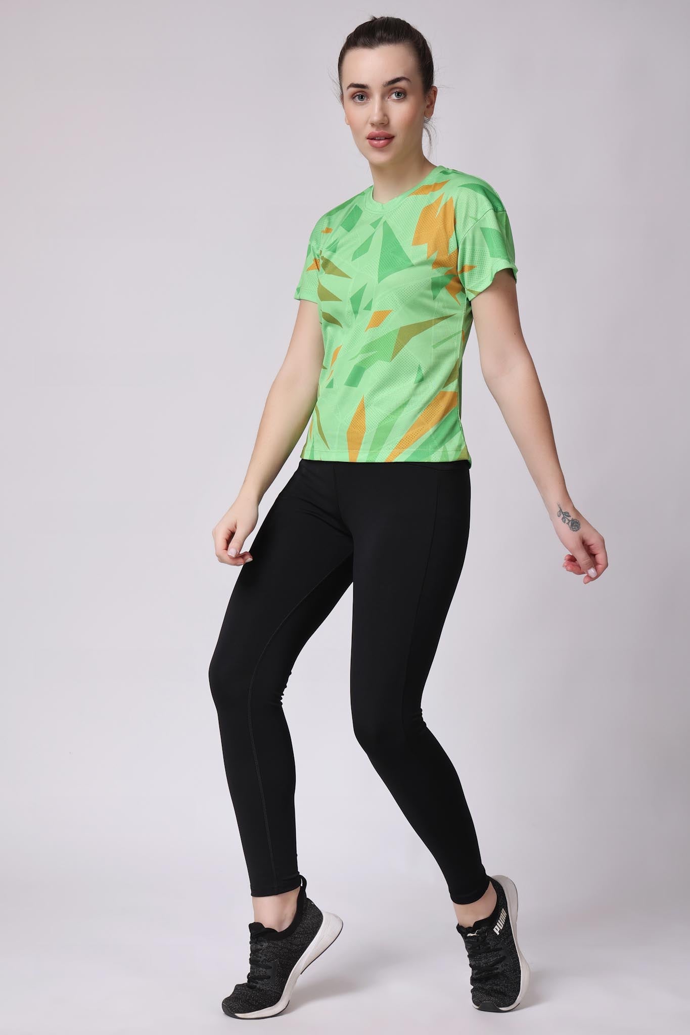 Women's Agate Tennis Tee - Neon Green