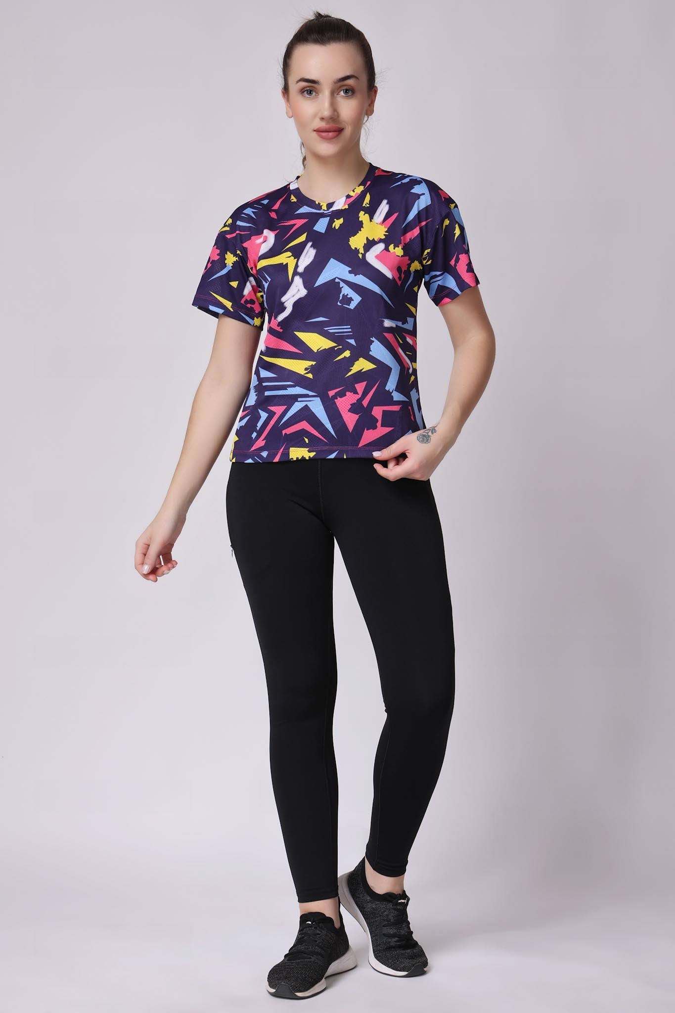 Women's Lapis Badminton Tee - Purple