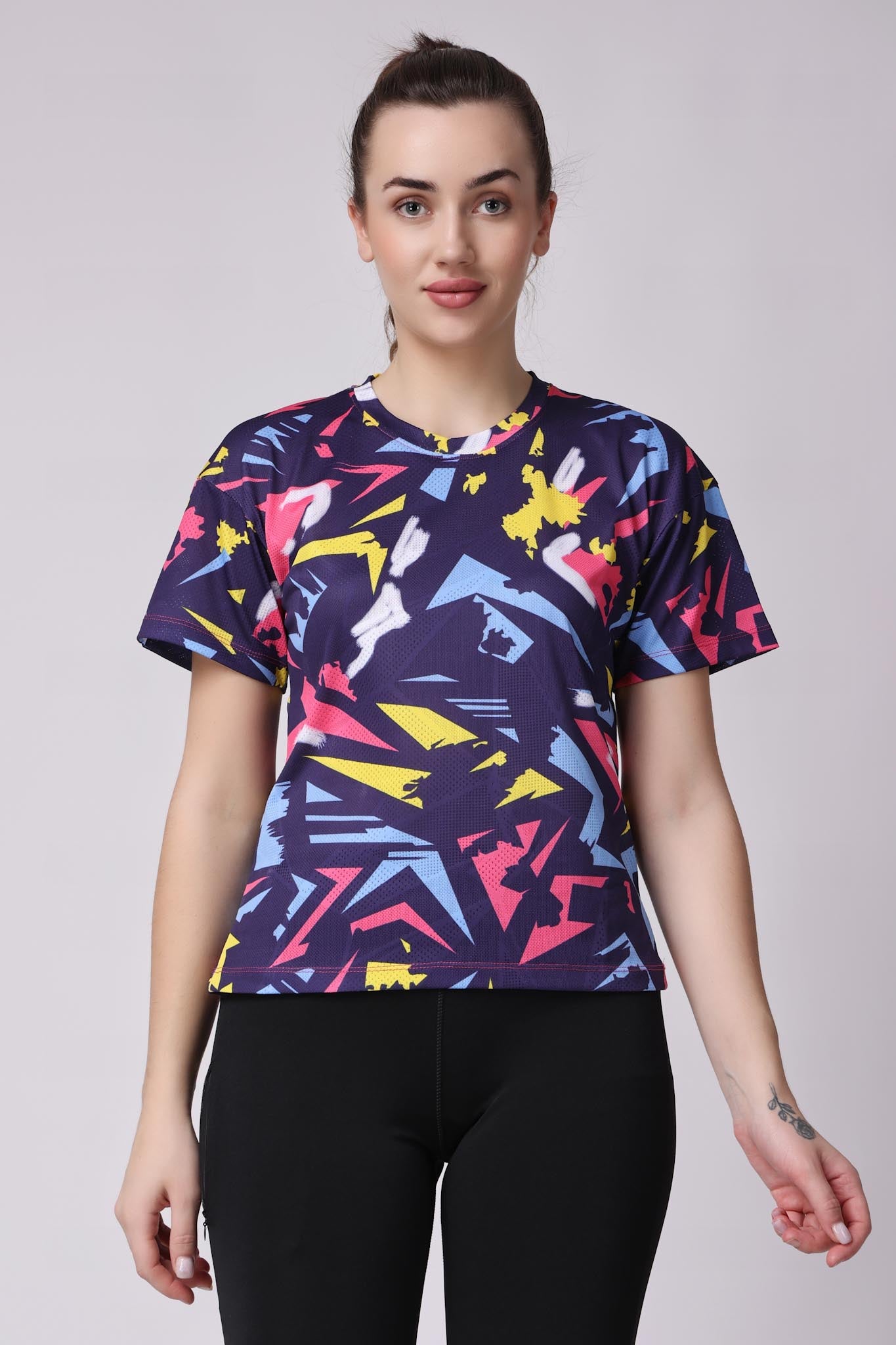 Women's Lapis Badminton Tee - Purple
