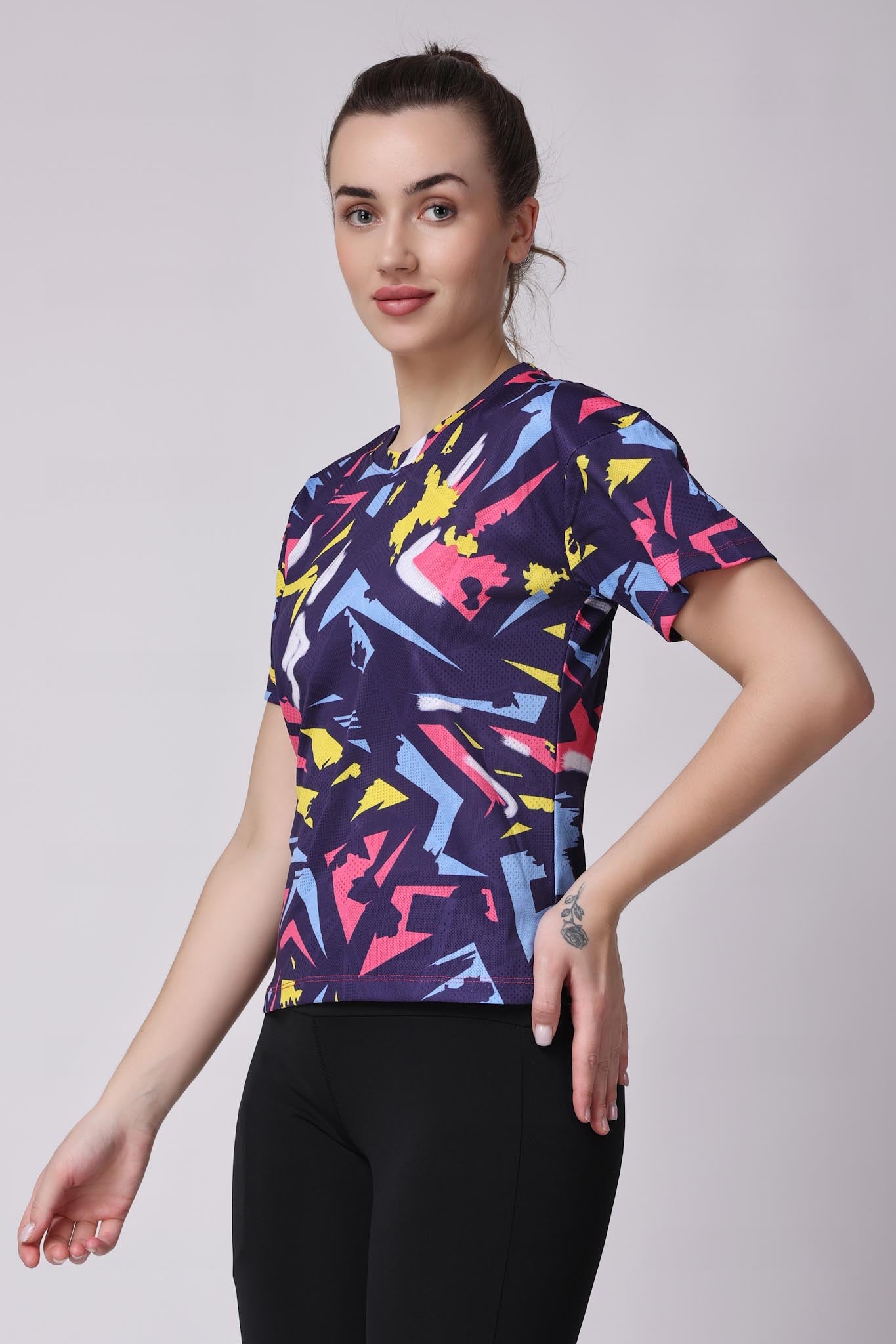 Women's Lapis Badminton Tee - Purple