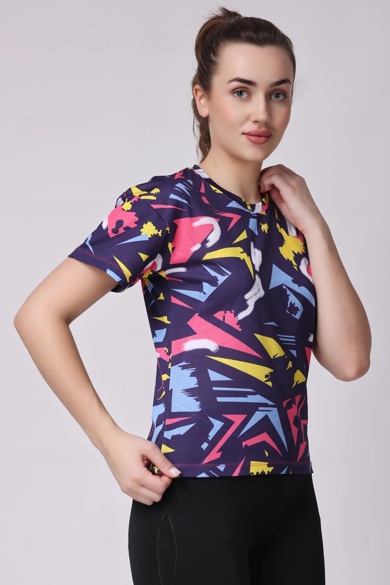 Women's Lapis Badminton Tee - Purple