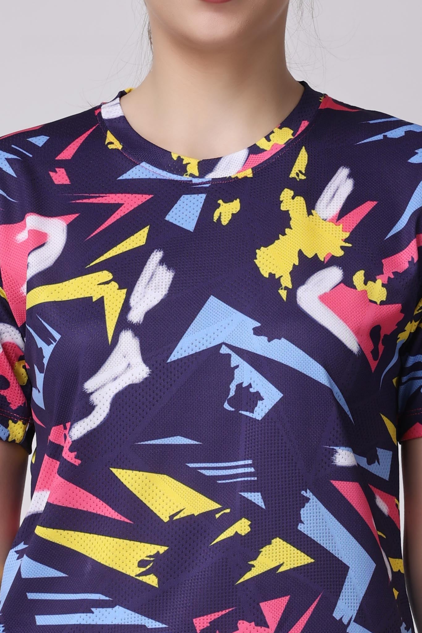 Women's Lapis Badminton Tee - Purple