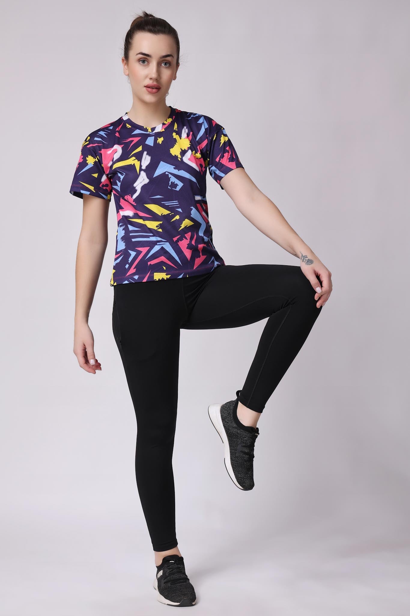Women's Lapis Badminton Tee - Purple