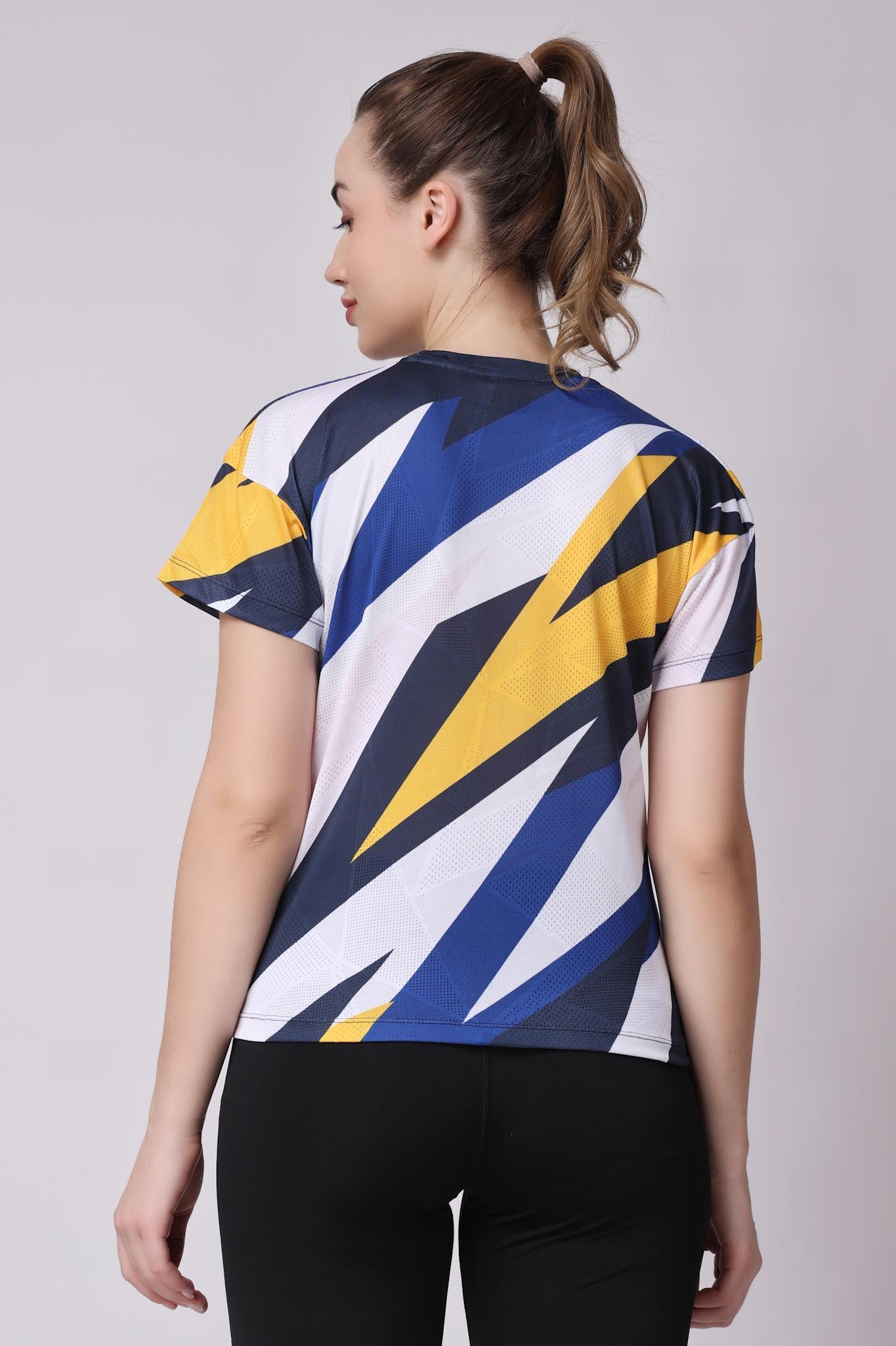Women's Topaz Badminton Tee - White/Yellow