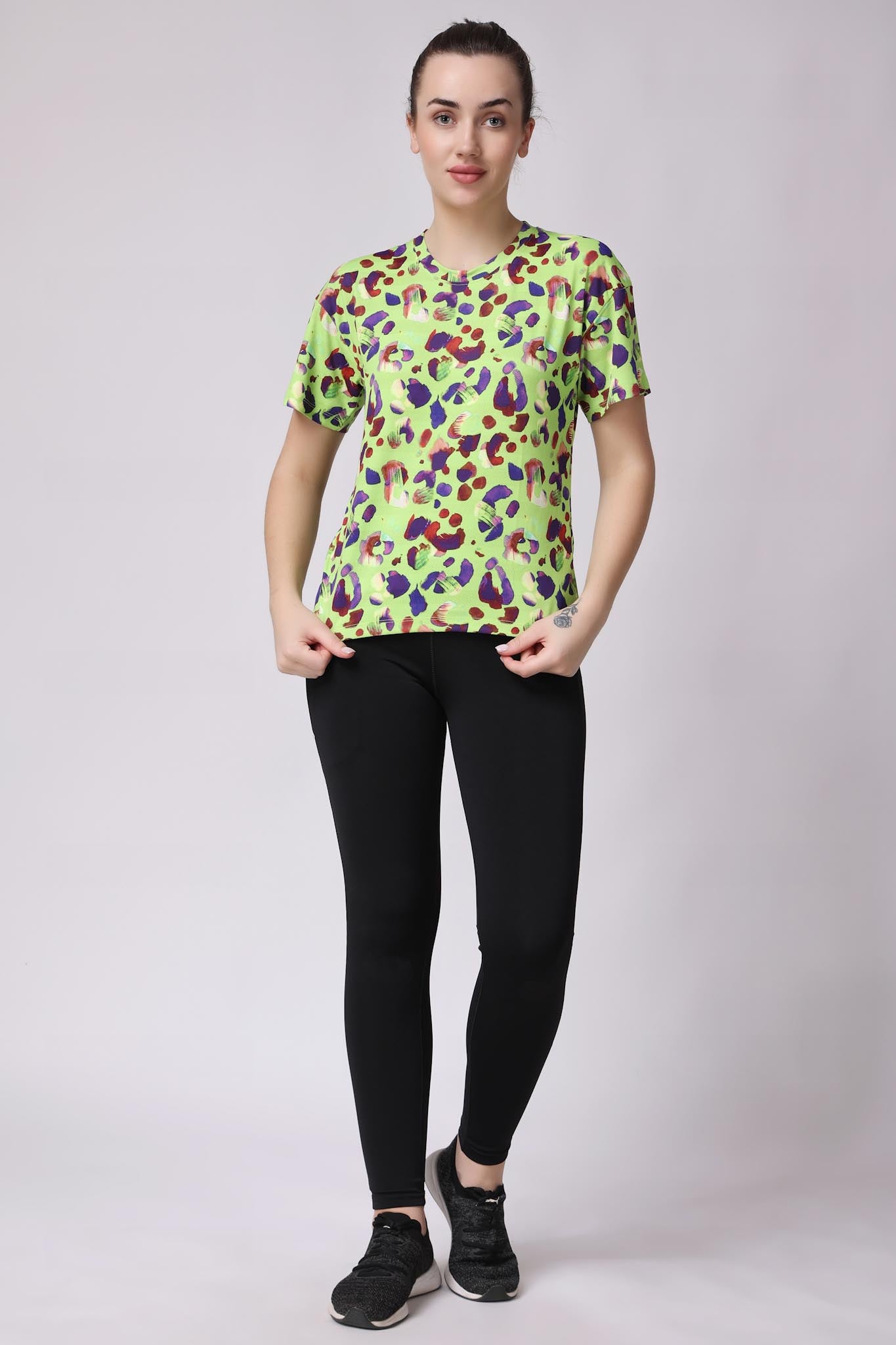 Women's Peridot Tee - Neon Green