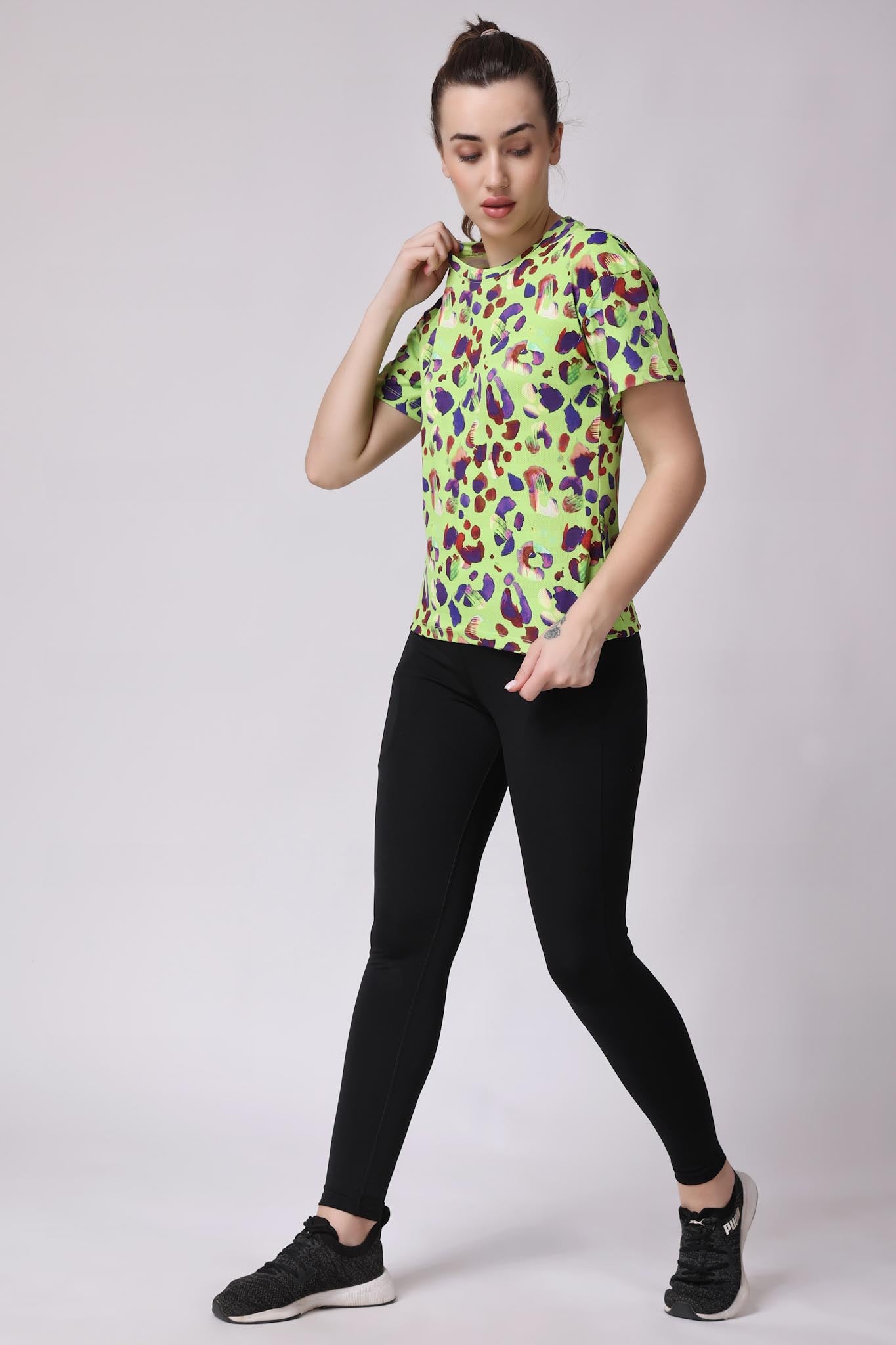 Women's Peridot Tee - Neon Green