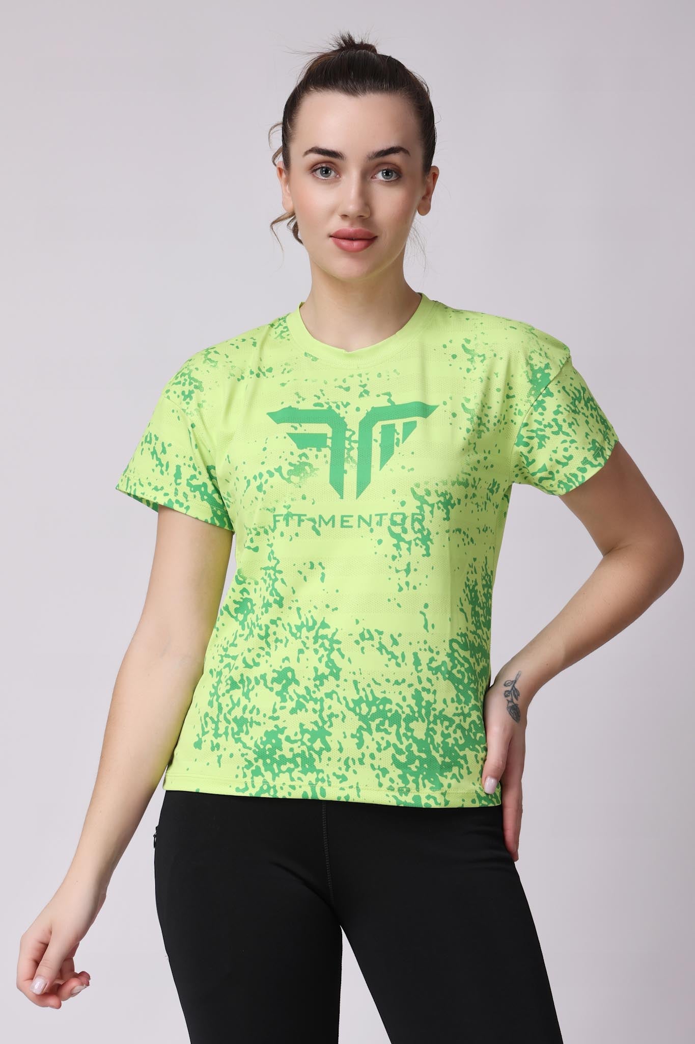 Women's Training/Workout Tee - Neon Green