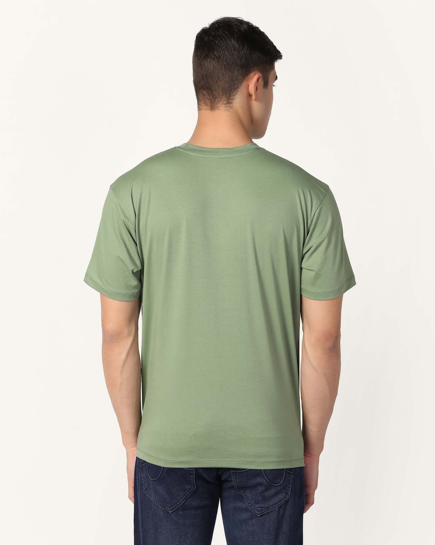 Men's Cotton Lycra Tee - Olive