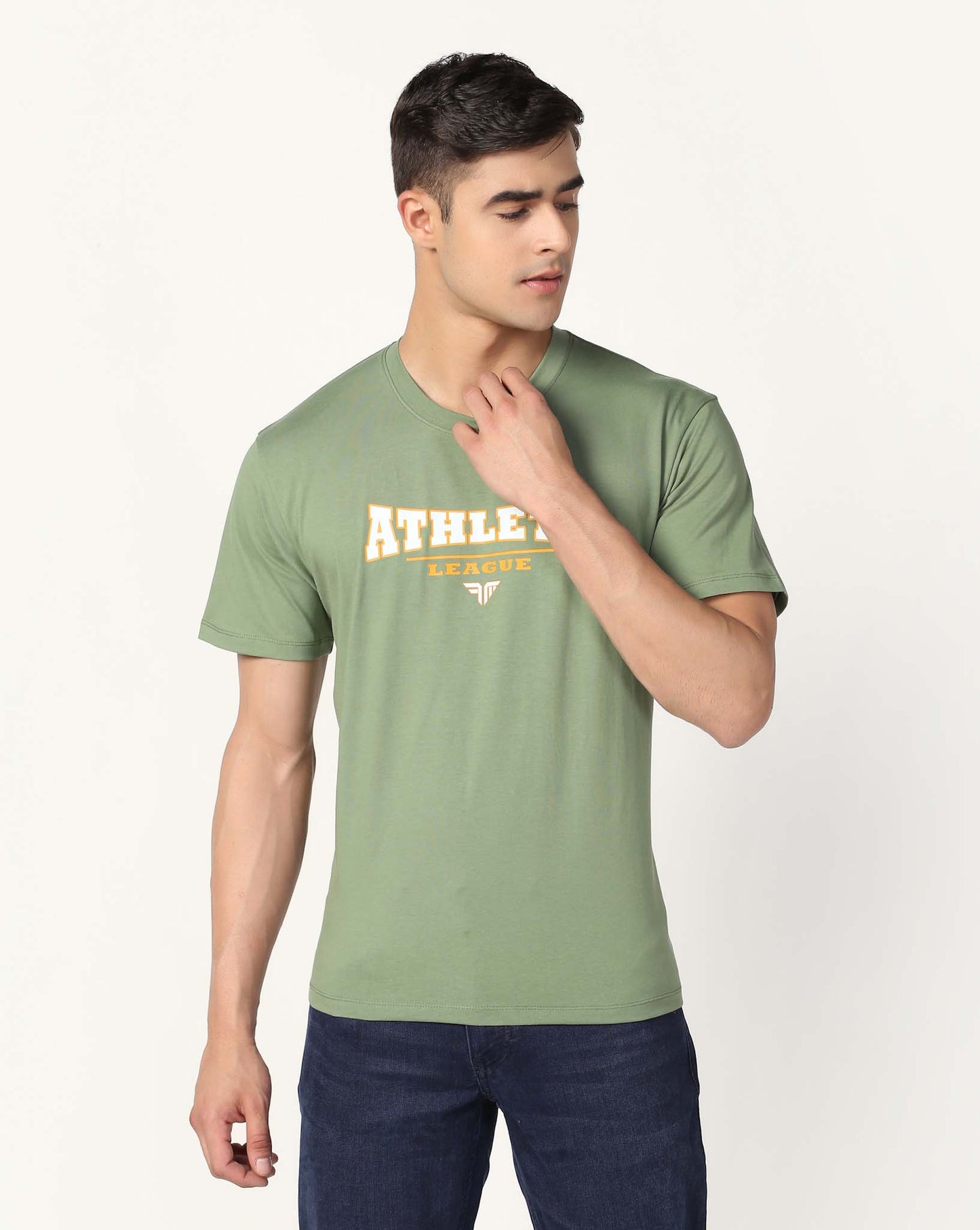 Men's Cotton Lycra Tee - Olive